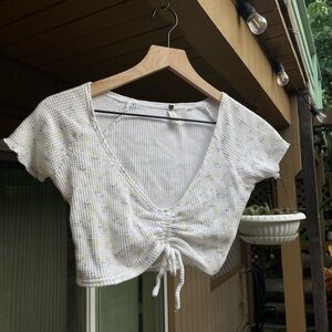 La Hearts Ruched Crop Top